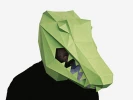 DIY Alligator Mask, Crocodile Mask Template, Paper Craft, Printable Animal Mask, Instant Pdf Download, 3D Low Poly Mask, Origami Mask