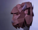 Bison Head Paper Craft, Digital Template, Origami, PDF Download DIY, Low Poly, Wall decor