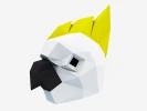 DIY Cockatoo Mask, Bird Mask, Halloween Mask, Paper Craft Template, Printable Paper Mask, Pdf Download, 3D Low Poly Mask, Origami Bird