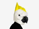 DIY Cockatoo Mask, Bird Mask, Halloween Mask, Paper Craft Template, Printable Paper Mask, Pdf Download, 3D Low Poly Mask, Origami Bird