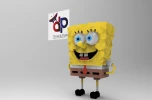 SpongeBob Papercraft , PDF Template, DIY 3d Model, FanArt, Paper Sculpture, Low Poly, Pepakura, Craft, Manualidad, Arte de Papel