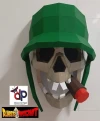 Skull Soldier Papercraft , PDF Template, DIY 3d Model, FanArt, Paper Sculpture, Low Poly, Pepakura, Craft, Manualidad, Arte de Papel