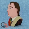 Joker Bust 3D Decor Low poly Papercraft, DIY, PDF