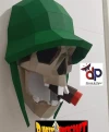 Skull Soldier Papercraft , PDF Template, DIY 3d Model, FanArt, Paper Sculpture, Low Poly, Pepakura, Craft, Manualidad, Arte de Papel