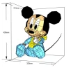 Baby Mickey Papercraft , PDF Template, DIY 3d Model, FanArt, Paper Sculpture, Low Poly, Pepakura, Craft, Manualidad, Arte de Papel