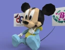 Baby Mickey Papercraft , PDF Template, DIY 3d Model, FanArt, Paper Sculpture, Low Poly, Pepakura, Craft, Manualidad, Arte de Papel
