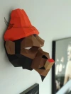 Monkey Low Poly Papercraft, Paper Sculpture, Low Poly PDF Template, DIY Decor & Gift