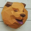 Chow Chow Low Poly Wall Papercraft, Paper Sculpture, Low Poly PDF Template, DIY Decor & Gift