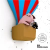 Hot Air Balloon 3D Decor Low poly Papercraft, DIY, PDF