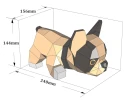 Cute Bulldog Attack Pose Paper Sculpture,Printable PDF template,Handmade Cute Dog Figurine Papercraft,3D puzzle,Low Poly ,DIY Teens Gift