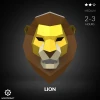 Lion Mask 3D Low poly Papercraft, DIY, PDF