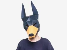 Dog Mask, Doberman, DIY Printable Animal Mask, Instant Pdf Download, 3D Low Poly Masks, Papercraft Template, Origami Mask, Gift Idea