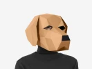 Labrador Mask, Dog Paper Craft Template, DIY Printable Animal Mask, Instant Pdf Download, 3D Low Poly Masks, Origami Mask, Gift Idea