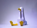 Seagull Sit Paper Craft, Digital Template, Origami, PDF Download DIY, Low Poly, Seagull toy, gift for child, The Seagull Sewing Pattern