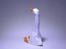 Goose Sit Paper Craft, Silly goose, Digital Template, Origami, PDF Download DIY, Low Poly, Trophy, Sculpture, Goose Model