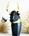 Bull Wine Box Low Poly Papercraft, Paper Sculpture, Low Poly PDF Template, DIY Decor & Gift