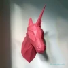 Unicorn Head 3D Wall Decor Low poly Papercraft, DIY, PDF