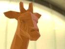 Giraffe Paper Trophy - 3D Papercraft Model - PDF Template - Download PDF Template - DIY Decoration