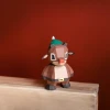 Christmas Deer, DIY Papercraft DIGITAL, Christmas decor, Deer with green cap, Decorative craft, 3D papercraft, Pdf Deer, Papercraft DIY Xmas