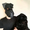 DOG Mask - Build your own Schnauzer 3D dog mask from card, using this PDF mask template