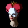 QUEEN of Hearts Mask - Make your own paper mask with this instant download template