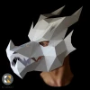 DRAGON Mask - Make your own 3D dragon mask with this template