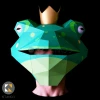 FROG Mask - Make your own frog full head mask from card, using this PDF mask template