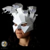 MEDUSA Mask - Make your own Medusa with this low-poly paper mask template