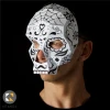 SUGAR SKULL Mask - Make this easy Day of the Dead skull mask from card