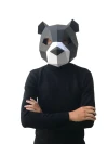 Black bear mask template - paper mask, papercraft mask, masks, 3d mask, low poly mask, 3d paper mask, paper mask template, animal mask