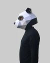 Panda bear mask template - paper mask, papercraft mask, masks, 3d mask, low poly mask, 3d paper mask, paper mask template, animal mask