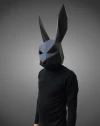 Rabbit mask template - paper mask, papercraft mask, masks, 3d mask, low poly mask, 3d paper mask, paper mask template, animal mask halloween