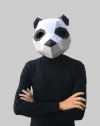 Panda bear mask template - paper mask, papercraft mask, masks, 3d mask, low poly mask, 3d paper mask, paper mask template, animal mask