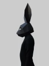 Rabbit mask template - paper mask, papercraft mask, masks, 3d mask, low poly mask, 3d paper mask, paper mask template, animal mask halloween