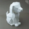 Labrador paper model ,Papercraft , DIY , Low poly , PDF Papercraft , Labrador Model , Labrador low poly , Labrador