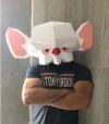 THE BRAIN Mask DIY, Lowpoly Papercraft, Animaniacs