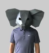 Elephant mask template - paper mask, papercraft mask, masks, 3d mask, low poly mask, 3d paper mask, paper mask template, animal mask