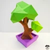 DIY Bonsai Tree model, 3D Papercraft PDF pattern / Simple Origami Low poly paper Sculpture for kids Room Decor or plant lover Lady gift