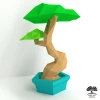 DIY Deformed Bonsai Tree model, 3D Papercraft PDF pattern/ Simple low poly paper Sculpture for kids Room Decor as the Twisted oak/ pine tree