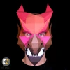 DRAGON Mask - Make your own 3D dragon mask with this template