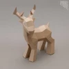 Deer paper model ,Papercraft , DIY , Low poly , PDF Papercraft , Deer Model , Deer low poly , Deer