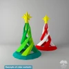 Spiral Christmas Tree 3D Papercraft PDF Pattern / DIY Xmas Low poly paper tree origami/ Pine conifer for winter holiday decor or adult gifts