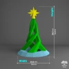 Spiral Christmas Tree 3D Papercraft PDF Pattern / DIY Xmas Low poly paper tree origami/ Pine conifer for winter holiday decor or adult gifts