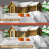 DIY house diorama 3d papercraft PDF pattern/ Low poly woodland theme paper craft Doll House/ nordic style Log Cabins decor Housewarming gift