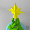 Spiral Christmas Tree 3D Papercraft PDF Pattern / DIY Xmas Low poly paper tree origami/ Pine conifer for winter holiday decor or adult gifts