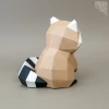 Raccoon paper model ,Papercraft , DIY , Low poly , PDF Papercraft , Raccoon Model , Raccoon low poly , Raccoon