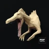 Spinosaurus Dinosaur Papercraft Low Poly Decoration, PDF Template, DIY Paper 3D CumulusCraft