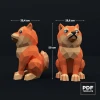 Shiba Inu Papercraft Low Poly Decoration, PDF Template, DIY Paper 3D CumulusCraft