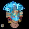 AZTEC Headdress Mask - Make it with paper card and this PDF template