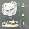 DIY house diorama 3d papercraft PDF pattern/ Low poly woodland theme paper craft Doll House/ nordic style Log Cabins decor Housewarming gift